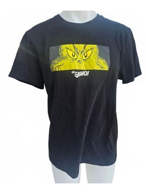 Men's The Grinch Black Short Sleeve T-Shirt Size L